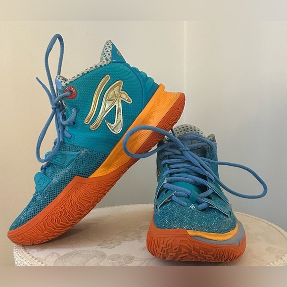Nike Shoe Nike Kyrie Concepts Horus Teal And Orange Kyrie Concepts